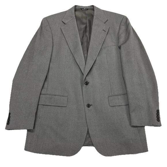 VTG Polo University Club Ralph Lauren 42L Herringbone Wool Sport Coat Blazer - Picture 1 of 16